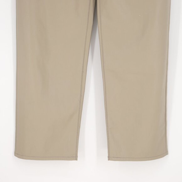 MADEWELL The Perfect Vintage Straight Jean Faux Leather Pumice Beige Size 27 - Picture 6 of 11